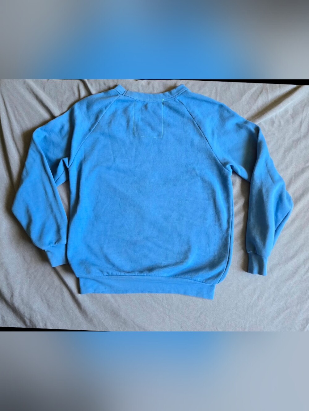 Aviator Nation 5 Stripe Crew Sweatshirt Blue Rainbow California Small - Picture 2 of 3
